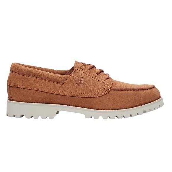 Timberland Authentics Men Light Lace-Up Lug Bottom Boat Shoes - Rust Suede Sz: 8 - Picture 3 of 6